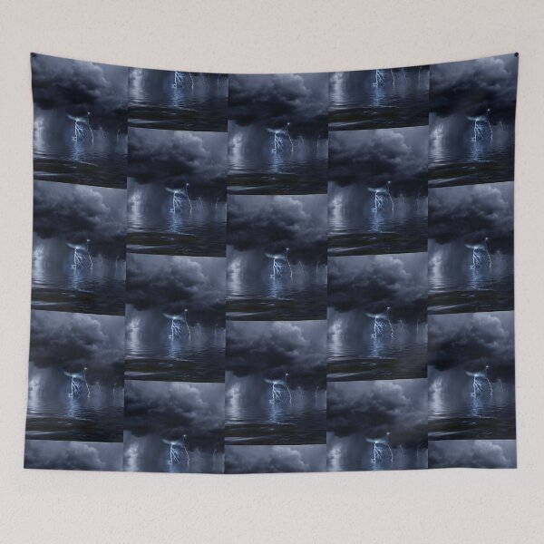 Item preview, Lightning Over The Ocean designed and sold by JZCustom Art Sales.