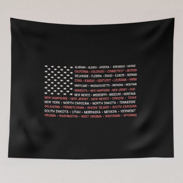 Item preview, Vintage American Flag State Word Art, Patriot Fourth of July design designed and sold by Merchking1.