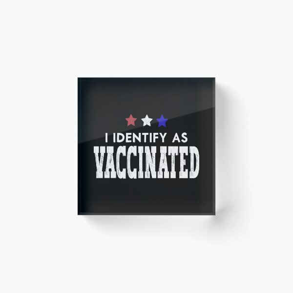 Item preview, I Identify As Vaccinated Patriotic American Flag 4th of July design designed and sold by Merchking1.