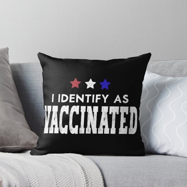 Item preview, I Identify As Vaccinated Patriotic American Flag 4th of July design designed and sold by Merchking1.