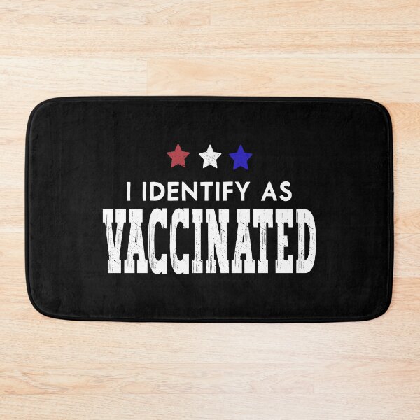 Item preview, I Identify As Vaccinated Patriotic American Flag 4th of July design designed and sold by Merchking1.
