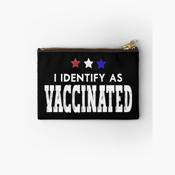 Item preview, I Identify As Vaccinated Patriotic American Flag 4th of July design designed and sold by Merchking1.