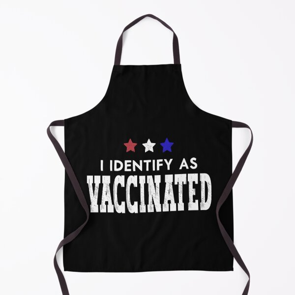 Item preview, I Identify As Vaccinated Patriotic American Flag 4th of July design designed and sold by Merchking1.