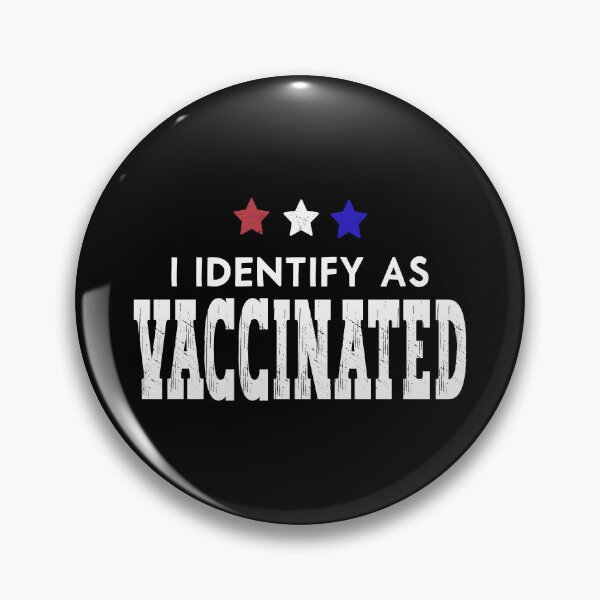 Item preview, I Identify As Vaccinated Patriotic American Flag 4th of July design designed and sold by Merchking1.