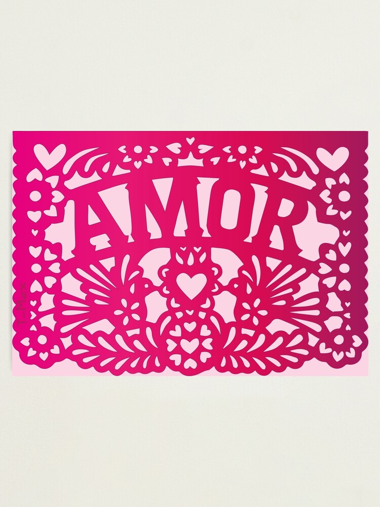 Mexican Papel Picado Peach Rose Stamp, Zazzle