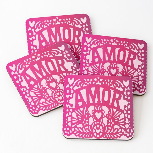 Item preview, pink LOVE mexican folk art decoration papel picado latin fiesta  designed and sold by T-Mex.