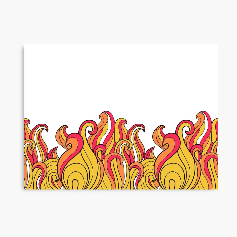 Doodle Flammen Poster Von Dolka Redbubble