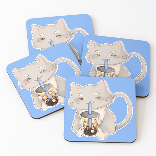 Item preview, Brown Sugar Milk Boba Cat designed and sold by MisterChunkyRat.