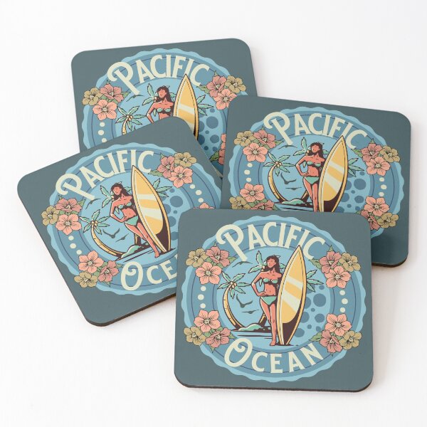 Item preview, Pacific Ocean Vintage Print for Pacific Ocean Lovers - For a beach lover, for a surfer, for a beach person. designed and sold by Wentoo.
