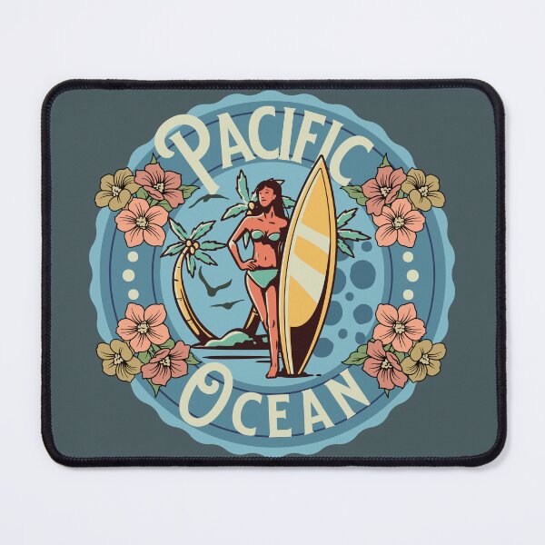 Item preview, Pacific Ocean Vintage Print for Pacific Ocean Lovers - For a beach lover, for a surfer, for a beach person. designed and sold by Wentoo.
