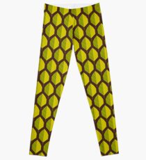 Stylized leaf pattern. Leggings