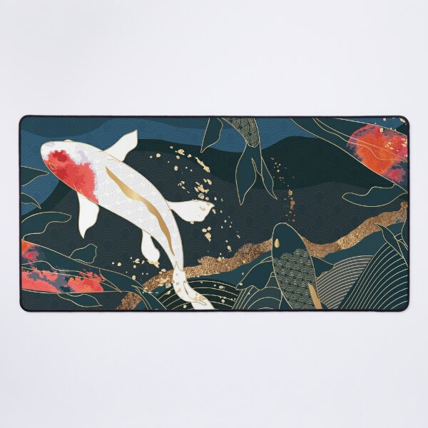 Japanese Fish Mouse Pads & Desk Mats for Sale