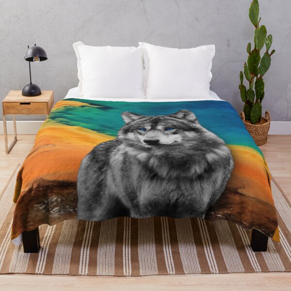 Item preview, Grand Prismatic Grey Wolf designed and sold by questadesigns.