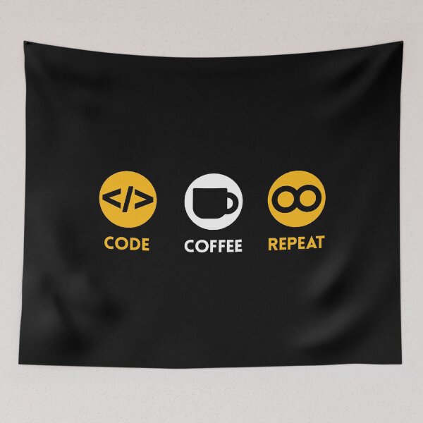 Item preview, Code Coffee Repeat designed and sold by JuxNdx.