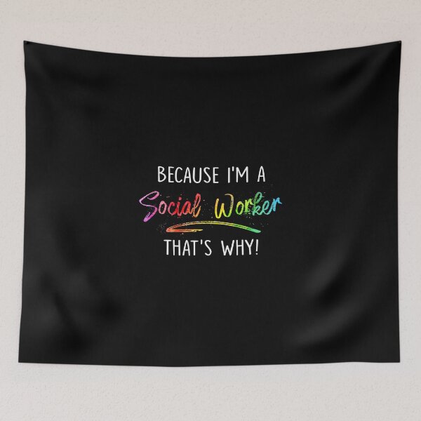 Item preview, BECAUSE I'M A SOCIAL WORKER designed and sold by HolliuxGift.