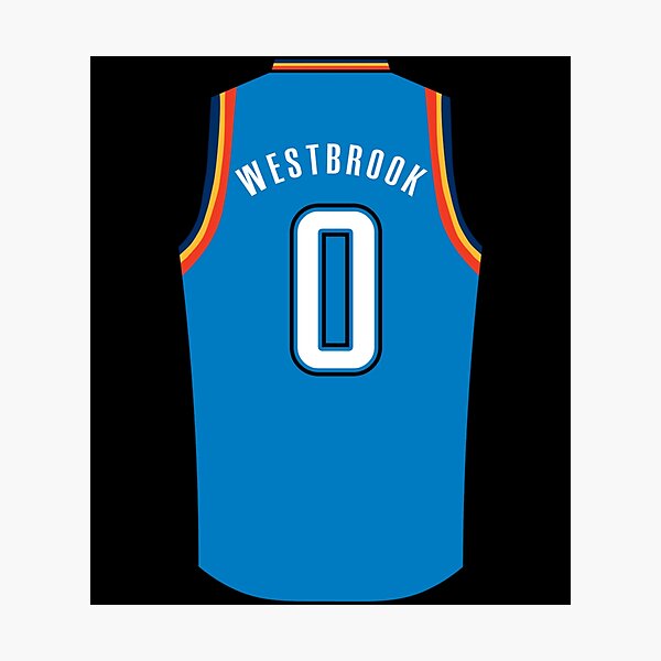 Russell Westbrook Jersey Sticker for Sale by designsheaven