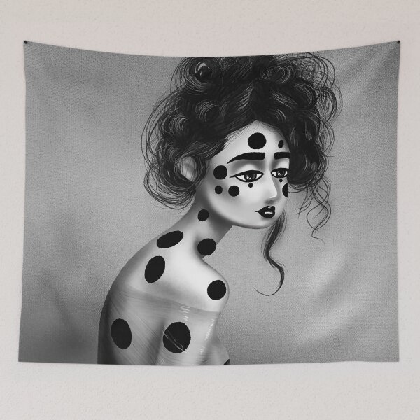 Item preview, Lady with black circles designed and sold by Olga Vorontsova.