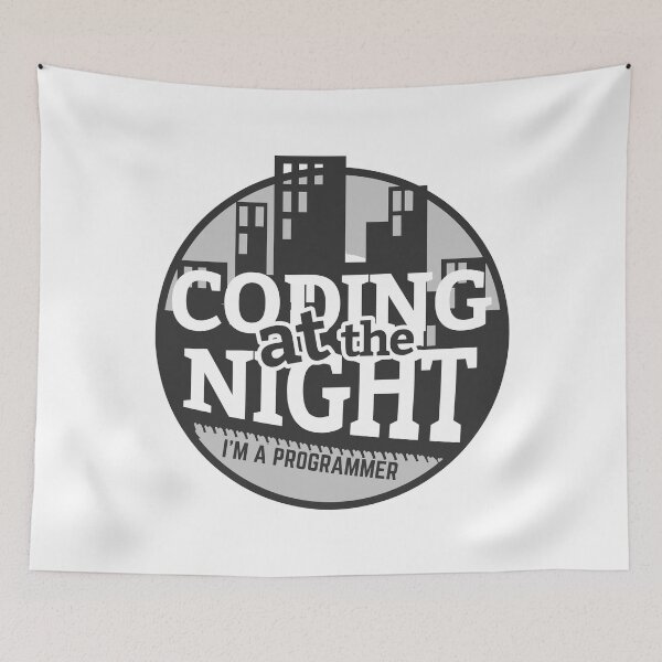 Item preview, Coding At the Night Funny Technology Coder designed and sold by JuxNdx.