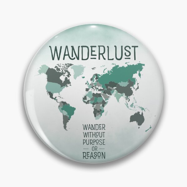 Item preview, Wanderlust Map of the World in Forest Green designed and sold by UrbanEpiphany.
