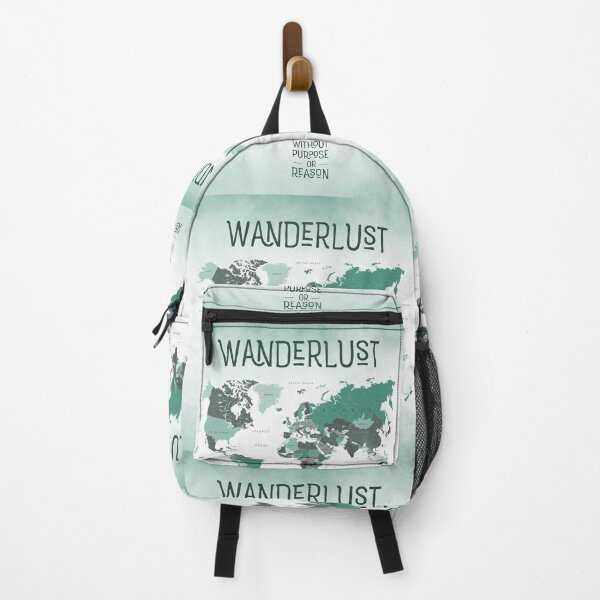 Item preview, Wanderlust Map of the World in Forest Green designed and sold by UrbanEpiphany.