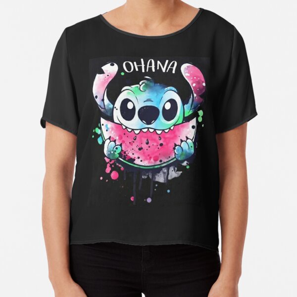 Disney Lilo Stitch Pattern Short Sleeve T-Shirt Fille