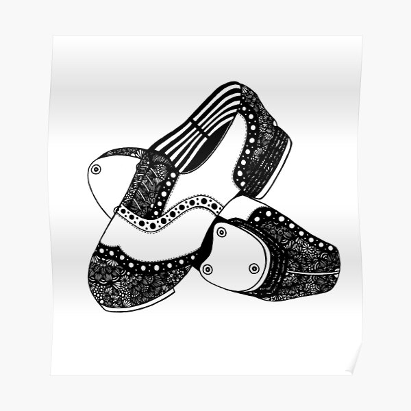 Zentangle Tap Shoes Poster