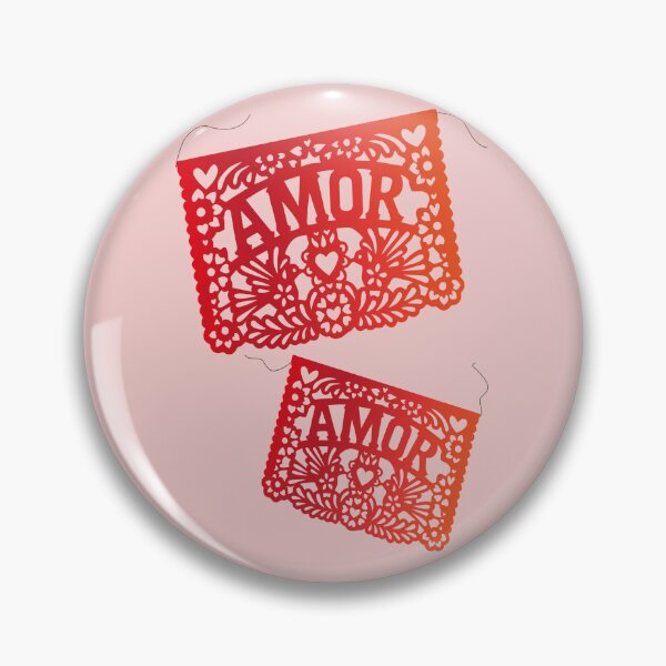 Item preview, red AMOR love mexican deco papel picado mexican style folk art  designed and sold by T-Mex.