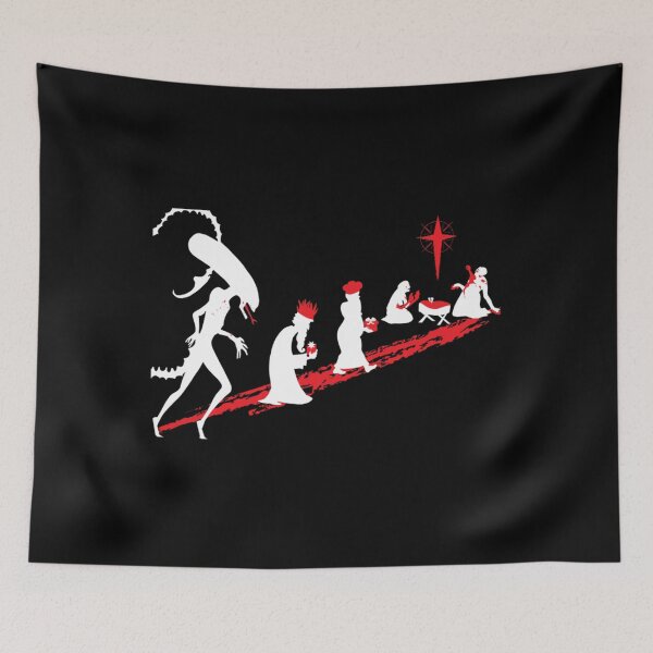 Item preview, Xenomorph in the Manger Alien Holiday Classic  designed and sold by drewelsuttiew.