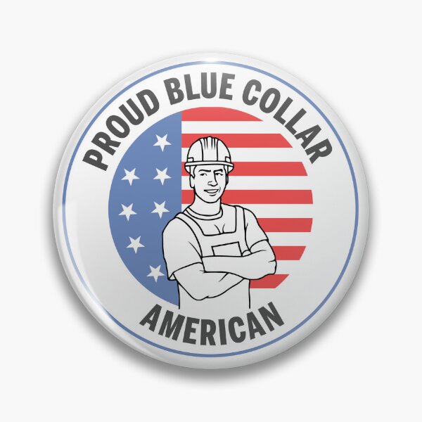 Item preview, Proud Blue collar american USA designed and sold by fiskooriginal.
