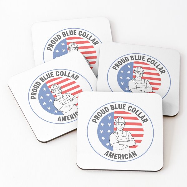 Item preview, Proud Blue collar american USA designed and sold by fiskooriginal.