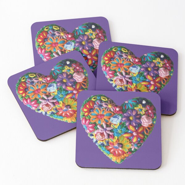Item preview, corazón EMBROIDERY heart mexican handmade crafts designed and sold by T-Mex.