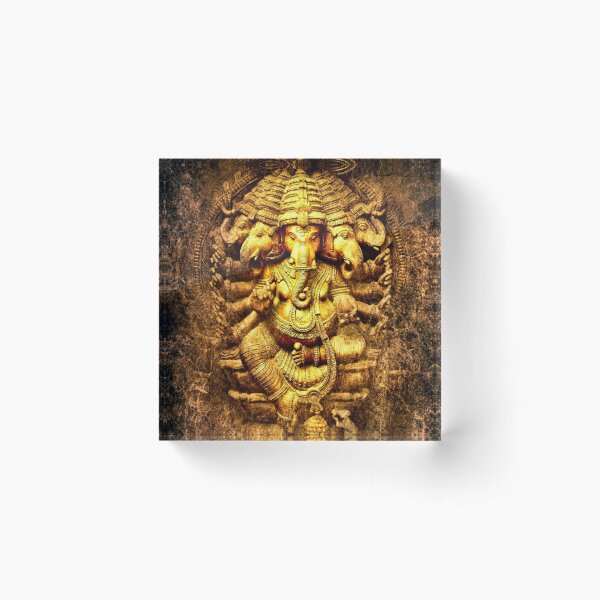 Lord Ganesha, Indian God of Prosperity Acrylic Block