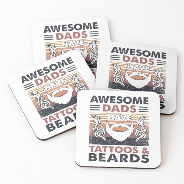 Item preview, Awesome Dads Have Tattoos & Beards Happy Fathers Day  designed and sold by JodieRilenge.