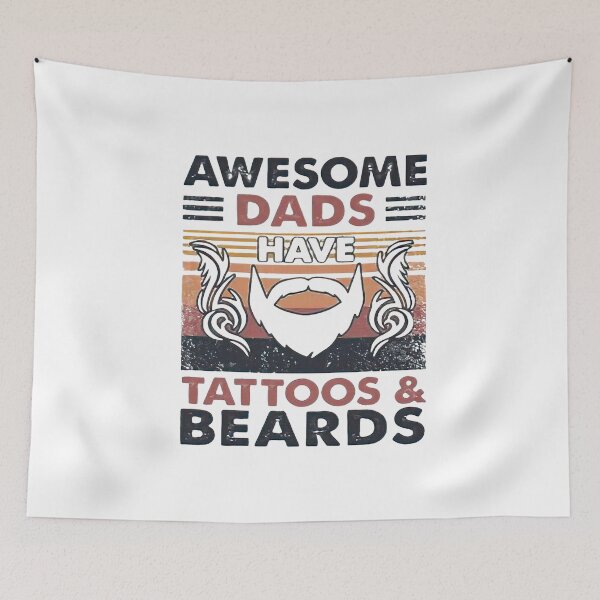 Item preview, Awesome Dads Have Tattoos & Beards Happy Fathers Day  designed and sold by JodieRilenge.
