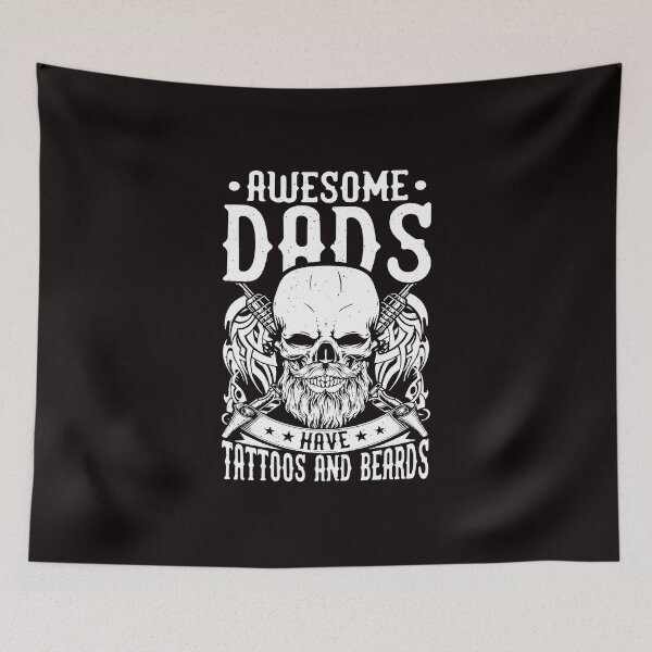 Item preview, Awesome Dads Have Tattoos & Beards Happy Fathers Day designed and sold by EdwardSamuels.