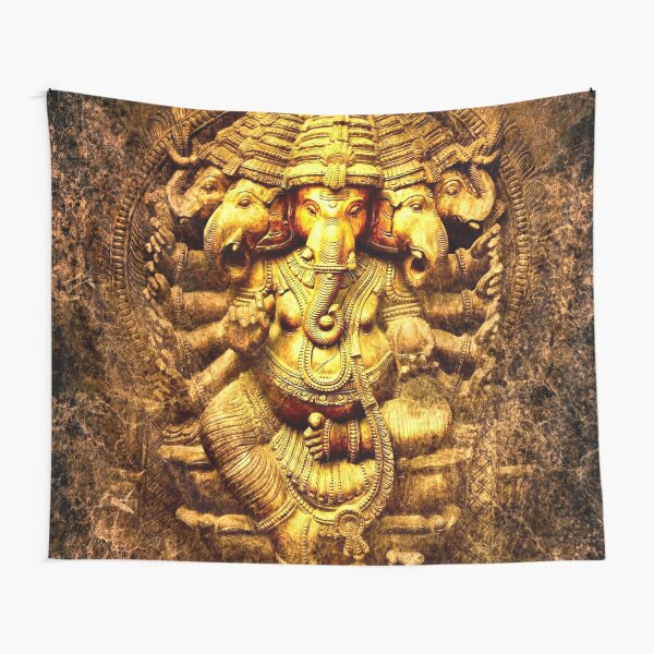 Lord Ganesha, Indian God of Prosperity Tapestry