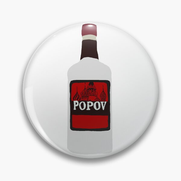 Item preview, Simple Drawn Popov Russian Vodka Bottle designed and sold by Pink Ribbon.