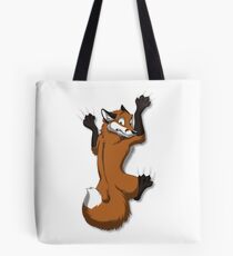 Anhaftender roter Fuchs Tote Bag