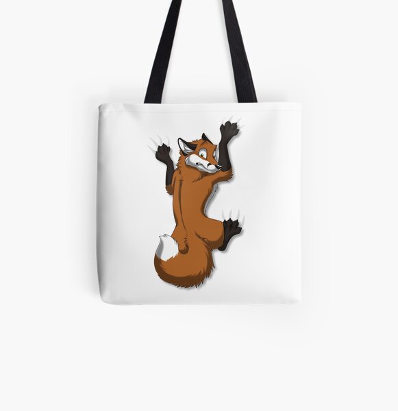 Clinging Red Fox All Over Print Tote Bag