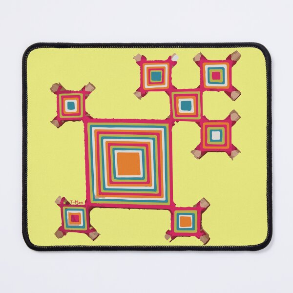 Item preview, God's EYE ojo de Dios orange mexican string folk art designed and sold by T-Mex.