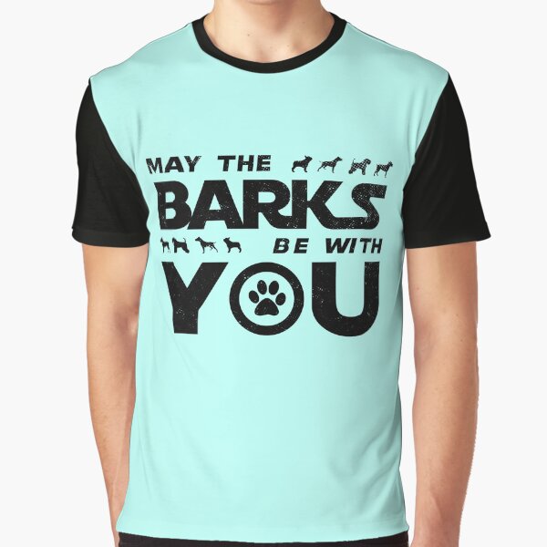 Vista previa del artículo con la obra «May The Barks Be With You Chicos clásicos Unisex, Me encanta esto, Tendencias», diseñado y vendido por Jake Sanders.