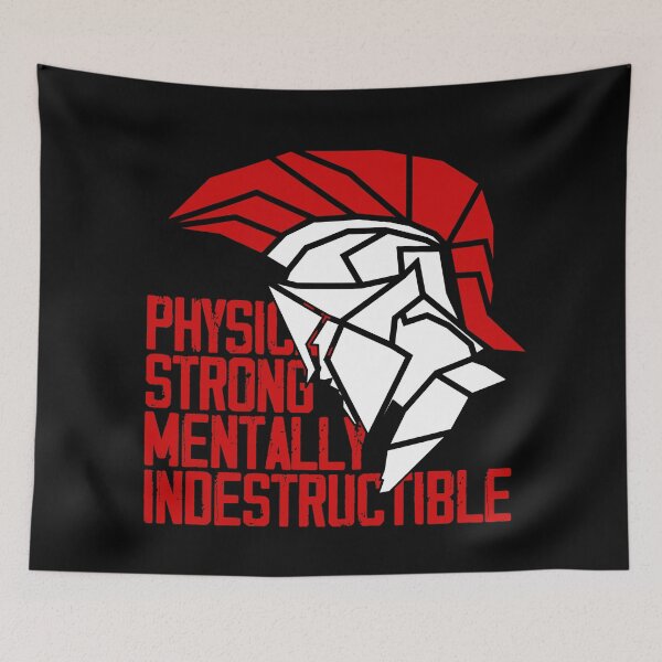 Item preview, Physical, Strong, Mentally, Indestructible, Spartan Leonidas Helmet designed and sold by the Zarock Shop.