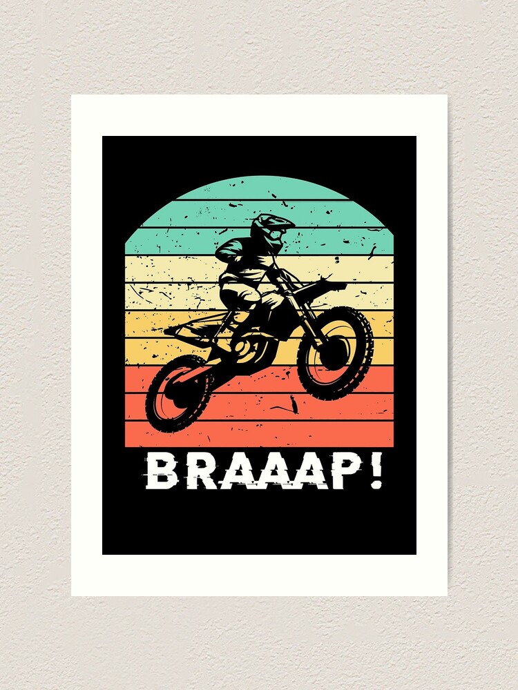 Funny motocross dirt bike offroad Motorcross Art Print