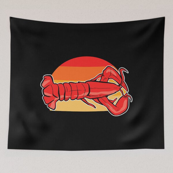 Item preview, Retro Sunset Seafood Crawfish Red Classic  designed and sold by ahlinolerh.