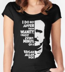 Edgar Allan Poe Insanity Women's Fitted Scoop T-Shirt