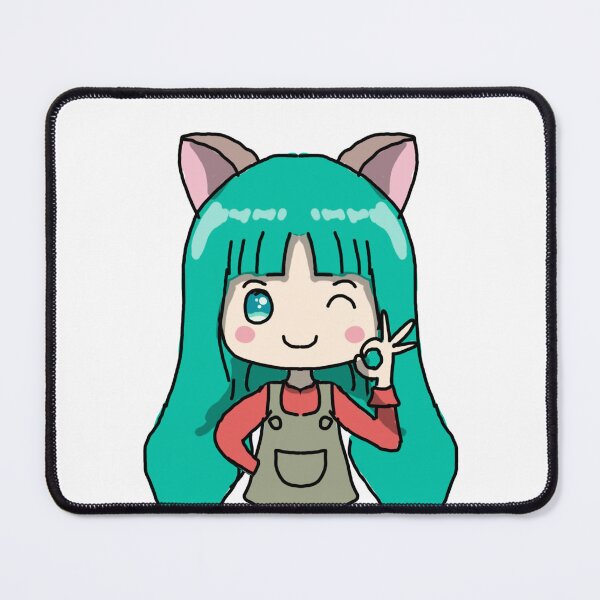 Item preview, cute green haired girl 1 designed and sold by domenut1234.
