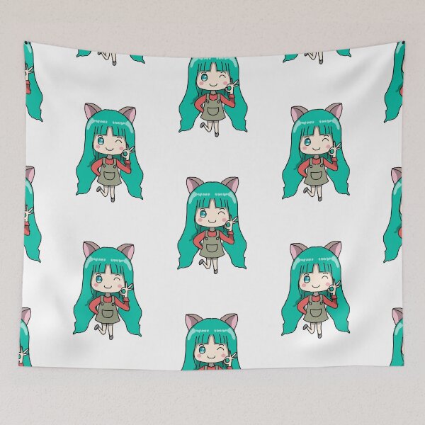 Item preview, cute green haired girl 1 designed and sold by domenut1234.
