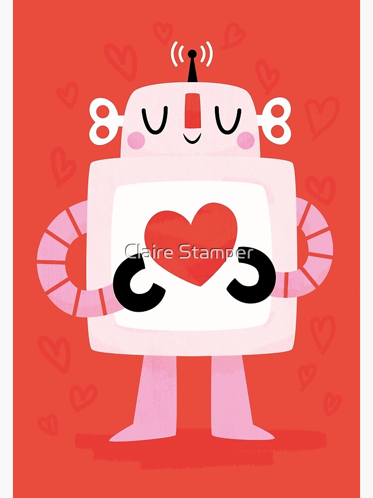 Thumbnail 2 of 2, Greeting Card, Love Robot designed and sold by bakura240.