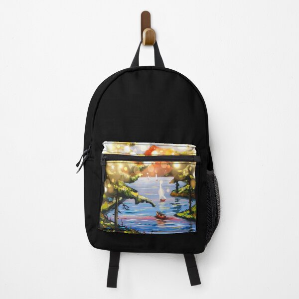 Item preview, Landscape with red mountain, Edited oil painting by Marina Daniluka designed and sold by MariDaniArt.