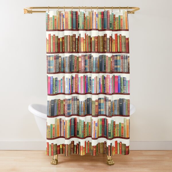 Jane Austen Antique Books Shower Curtain